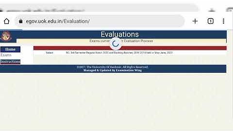 Kashmir University Declared Result/Evaluation Status of BG 3rd Semester Batch 2020