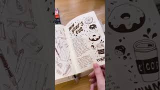 Journal Watercolor and Waterproof Fountain Pen Ink in my Midori MD 1 Day 1 Page Notebook Diary