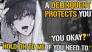 Tall Delinquent Saves You From Bullies [M4A ASMR] [Delinquent x Nerd Listener] [Teasing] [Romance]