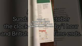 When do the clocks go back by 1 hour #studytok #timezone #BST #clocks #clocksgoback #studytube