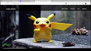 Anime Landing Webpage in less than 600sec.(10min)#html #css #codeunique