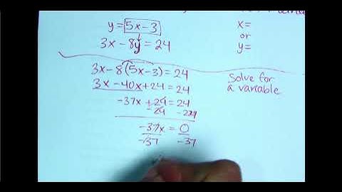 Solving Linear Systems using Substitution Method