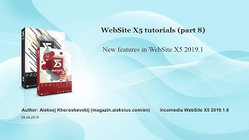 New features in WebSite X5 2019.1