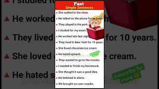 Simple past tense | simple  past sentences for speaking English practice #viral #shorts