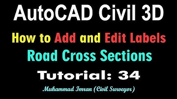 Autocad Civil 3d in urdu/hindi 34 ADD & Edit Labels of Cross Sections