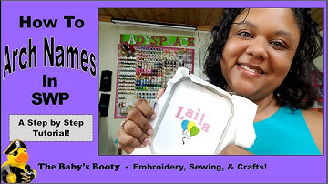 How to Arch Name for Embroidery with Sew What Pro! Curve text is easy!