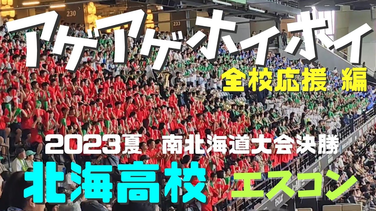 【2023夏 高校野球】南北海道大会決勝　北海高校アゲアゲホイホイ‼️圧巻の全校応援編【エスコンフィールド北海道】
