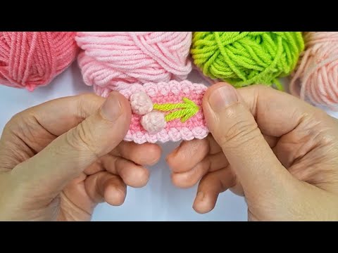 🎀 Kẹp Tóc Móc Len Handmade Siêu Dễ Thương | Crochet Hair Clip