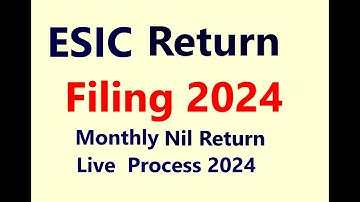 ESIC Return filing process 2024 | ESIC Nil Return Kaise File Kare | How to File ESIC Return #challan