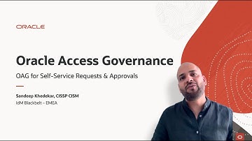 Oracle Access Governance (OAG) II – Self-Service Requests & Approvals