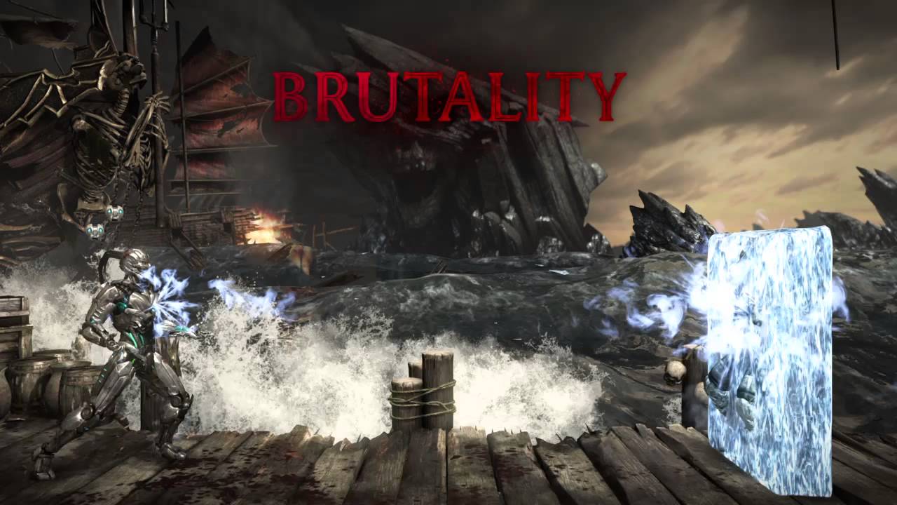 Mortal Kombat XL Triborg "Wall of Ice" Secret Brutality
