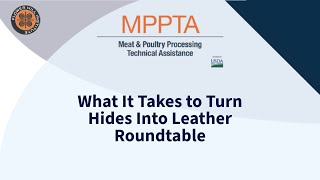 What It Takes to Turn Hides Into Leather Roundtable