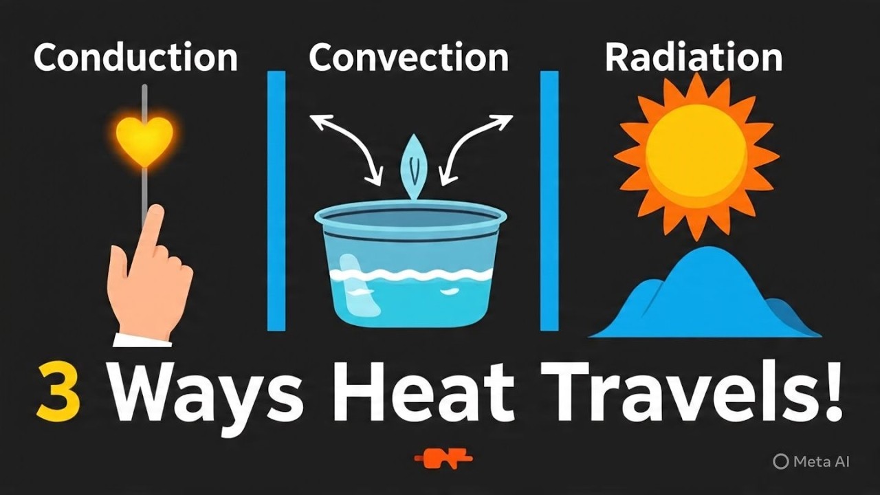 Heat Transfer in Physics | Conduction vs Convection vs Radiation | Easy Animation