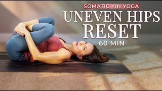 60 Min Somatic Yin Yoga for Hips | Release Stored Stress + Full Body Alignment