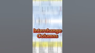 Interchange Columns in excel | interchange Colomns #shortsfeed #shorts #youtubeshorts advanced excel