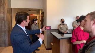 At Arizona State Capitol citizens are gathering protesters inside the H.O Representative building.