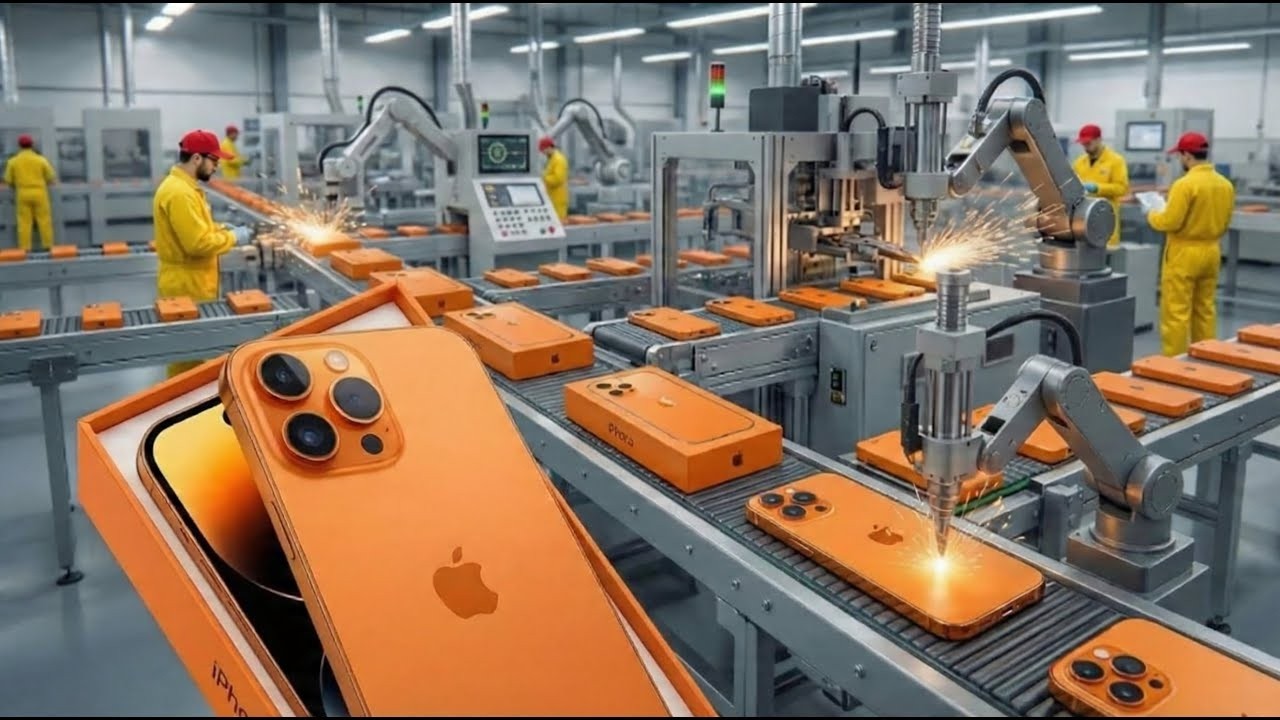 Inside the Apple Factory: Manufacturing the Orange Titanium iPhone 17 Pro Max (Full Process)