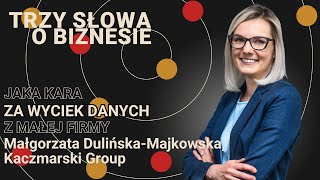 Jaka kara za wyciek danych z małej firmy | Trzy słowa o biznesie #45