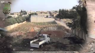 FSA rebels firing grad rockets