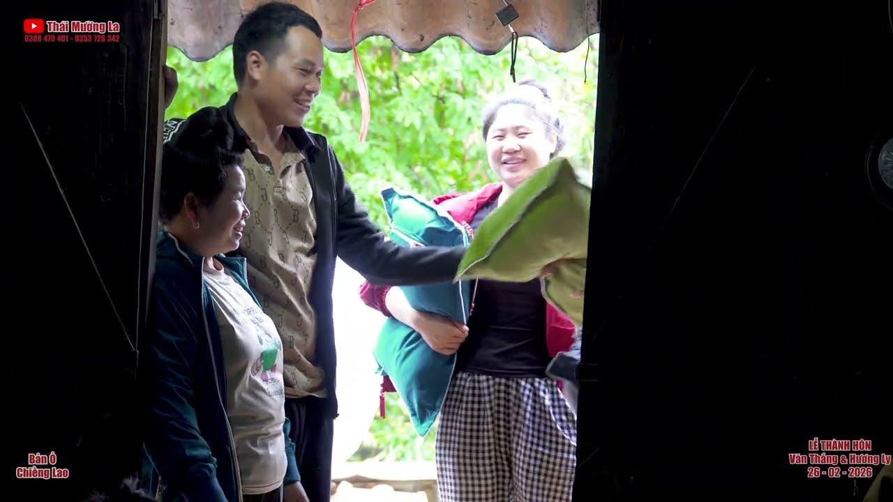 Phát chương khá và công tác chuẩn bị Lễ Thành Hôn Văn Thắng & Hương Ly, bản Ỏ, Chiềng Lao