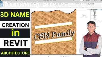 3D Text in Revit || Create Name Plate in Revit Architecture