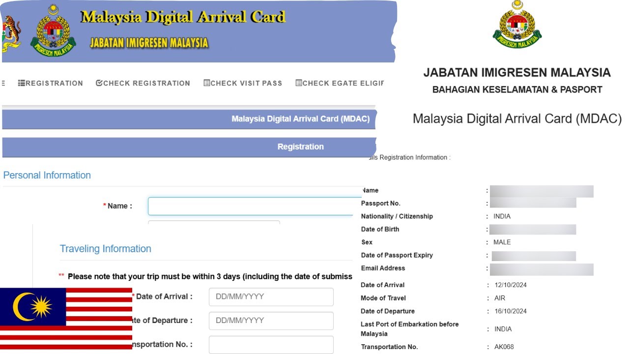 MDAC Malaysia Digital Arrival Card | Step by Step Tutorial - YouTube