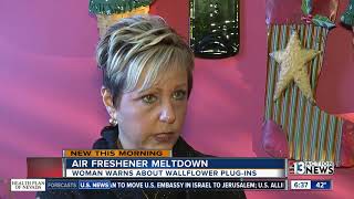 Woman warning about air freshner