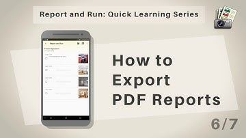 Quick Learning Series (Android): Creating a PDF Report (6/7)