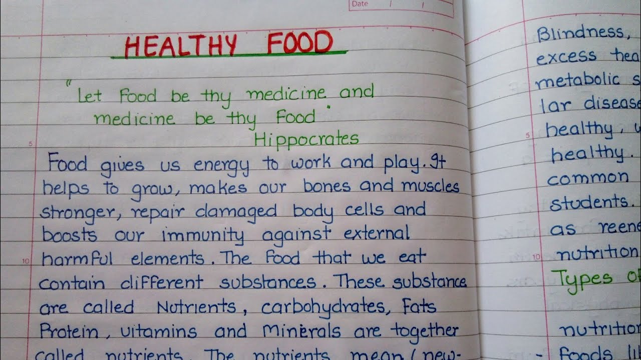 english essay about healthy