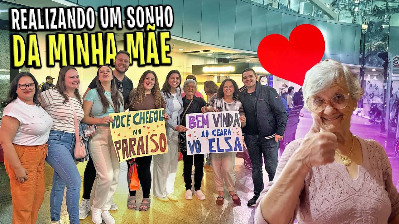 MUITA EMOÇÃO PRIMEIRA VEZ DA MINHA MÃE VIAJANDO DE AVIÃO E CONHECENDO O MAR 😱