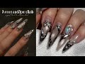 【セルフネイル】秋ムード甘辛MIXネイル🥀♡/チップ長さだし/ネイルasmr