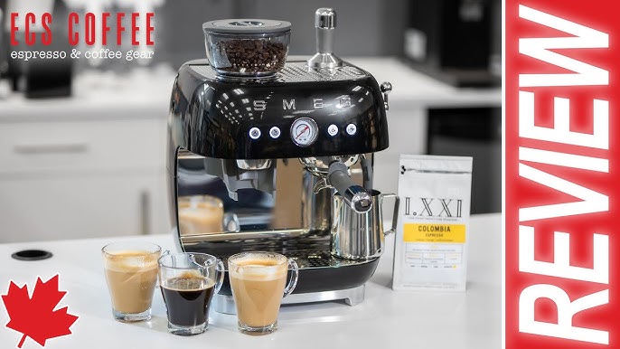 SMEG Semi-Automatic Espresso Machine with 15 bar pressure Black ECF01BLUS -  Best Buy