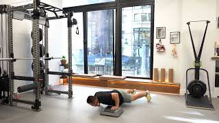 Side to Side Plyo Push up with Aerobic Stepper