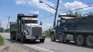 QUARRY DUMP TRUCKS - TRUCKSPOTTING #46 in Montreal Canada - August 2022