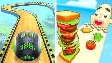 Going Balls SpeedRun Level 418-421 | Sandwich Runner Game Level 520-531 Android Gameplay