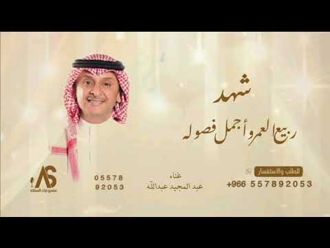 زفه عروس شهد ربيع العمر واجمل فصوله _ عبدالمجيد عبدالله _ اجمل زفه عروس 2026 || زفه عروس بدون حقوق 
