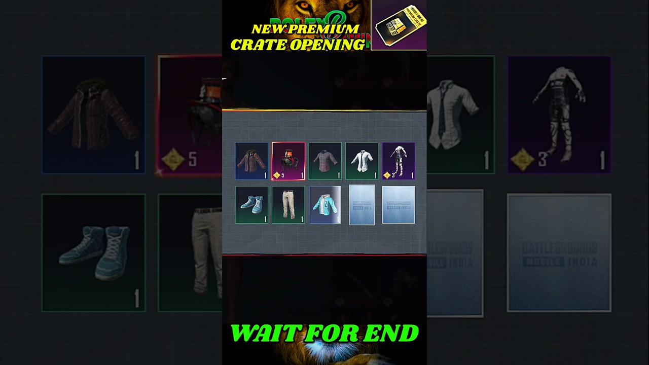 new premium crate opening bgmi ! 