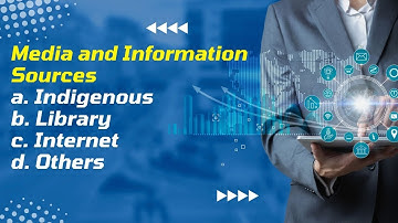 MEDIA AND INFORMATION SOURCES │A. INDIGENOUS │B. LIBRARY │C. INTERNET │D. OTHERS