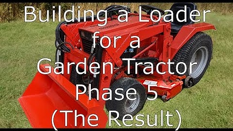Building a Loader for a Garden Tractor - Phase 5: Hydraulics (The Result)