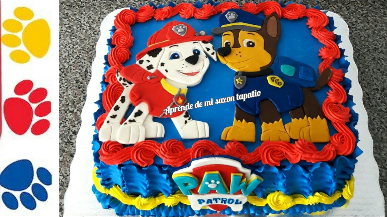 paw patrol cake, how to make paw patrol cake - YouTube