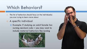 Lecture: Creating and using an ethogram