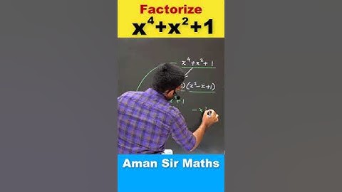 Beautiful Maths Expression | How To Factorize x^4 + x^2 + 1? #amansirmaths #shorts #maths #jee
