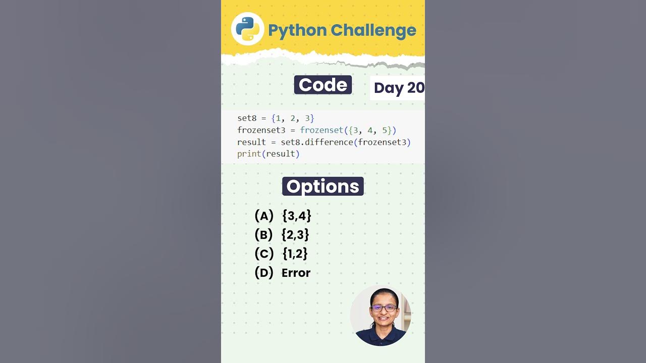 Difference Between Set and Frozenset in Python | Python Challenge Day ...