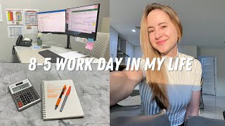 8-5 Work Day in my Life // How to Stay Focused at Work & Realistic After Work Routine