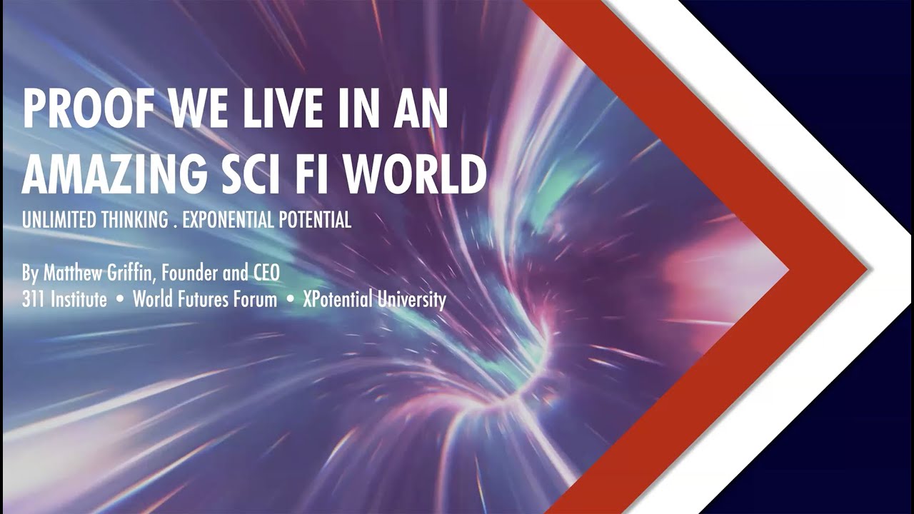 Matthew Griffin on stage: Proof We Are Already Living in an Amazing Sci-Fi World