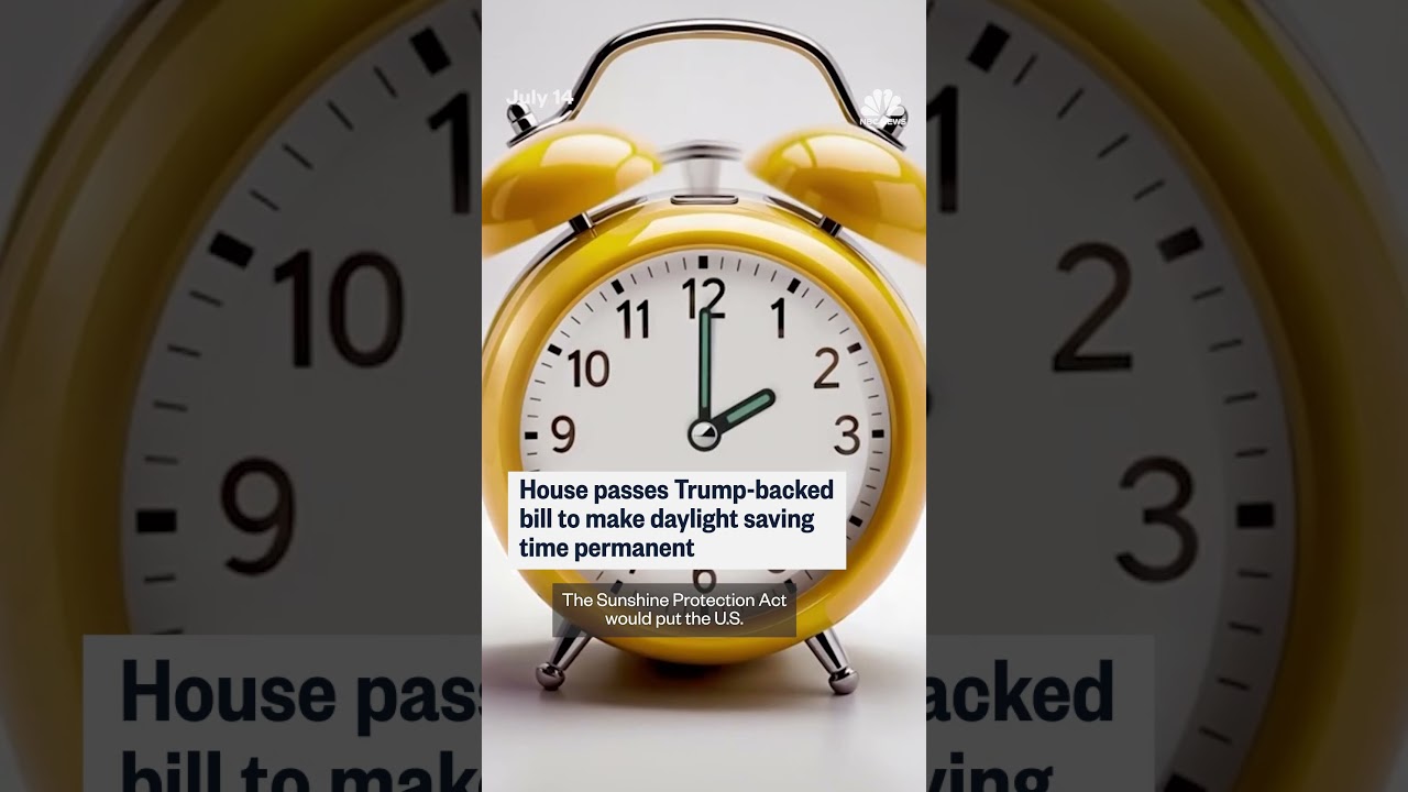House passes bill to make daylight saving time permanent