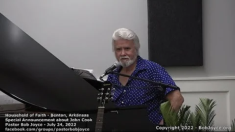 John Cook Announcement (July 24, 2022) - Pastor Bo...