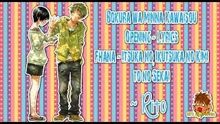 Video thumbnail of "Bokura wa Minna Kawaisou ~ Opening | Lyrics | Fhana ~ Itsuka no, Ikutsuka no Kimi to no Sekai"