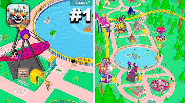 Sim Sim:Arcade idle Theme Park - Hyper Hybrid Casual - Gameplay Walkthrough (iOS & Android)