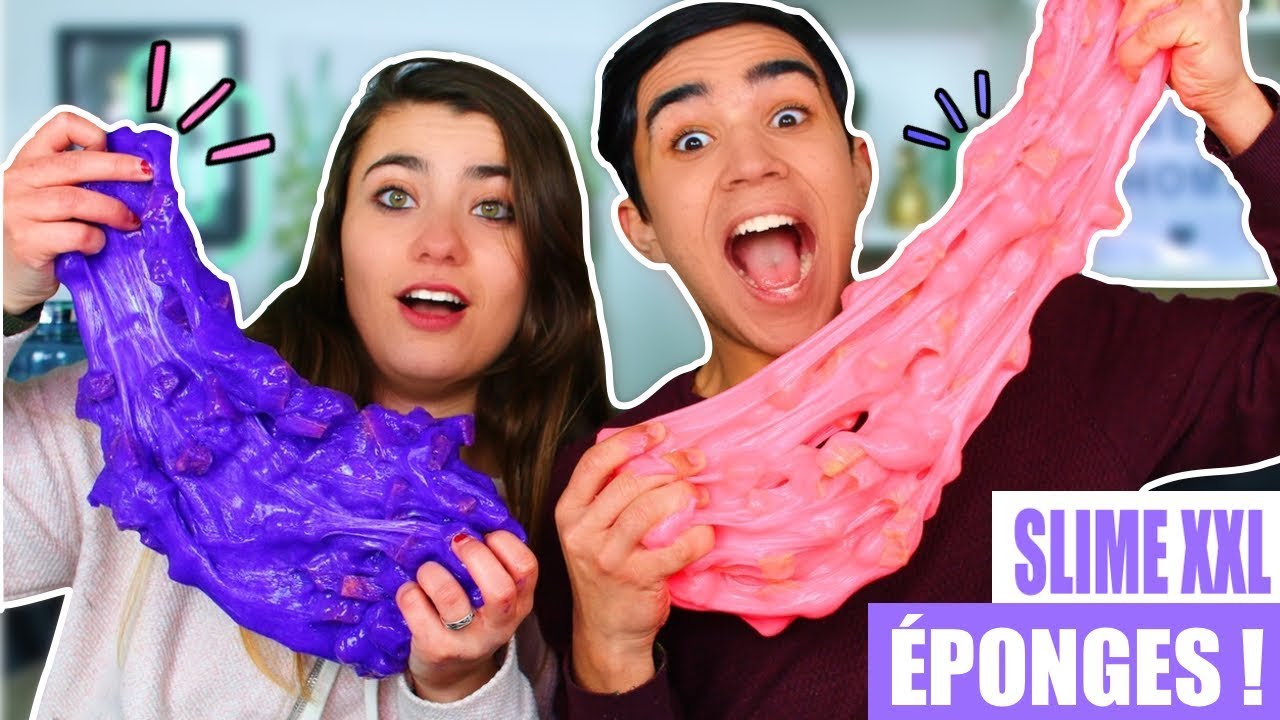 MAKING GIANT GLOW SLIME ?!! Jonathan Et Amandine 